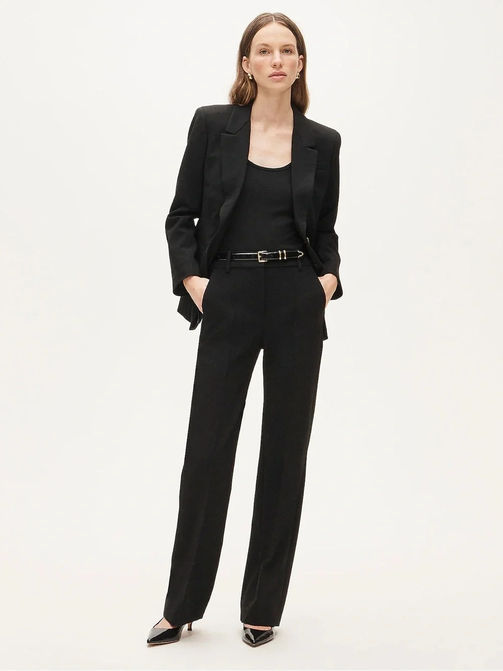 NWT J. Crew Natalia In Four Season Stretch Black Sz 10P